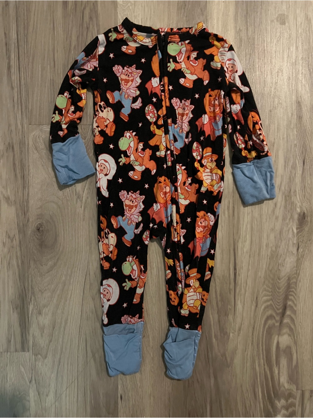 Charlie’s project little snuggles Halloween super mario convertible footie
